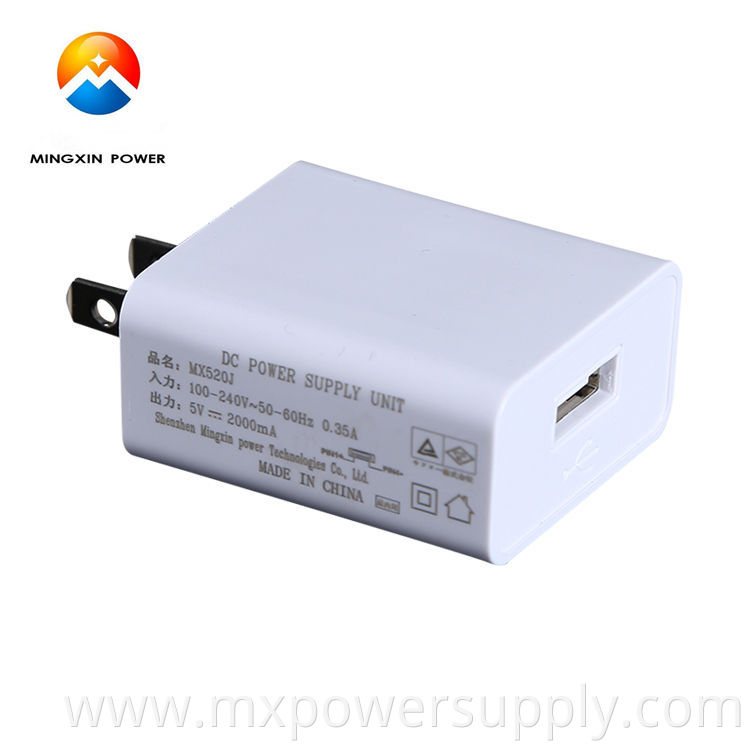 flat Japan plug 110v ac dc 5v2.4a adapter PSE certificate usb charger 2a